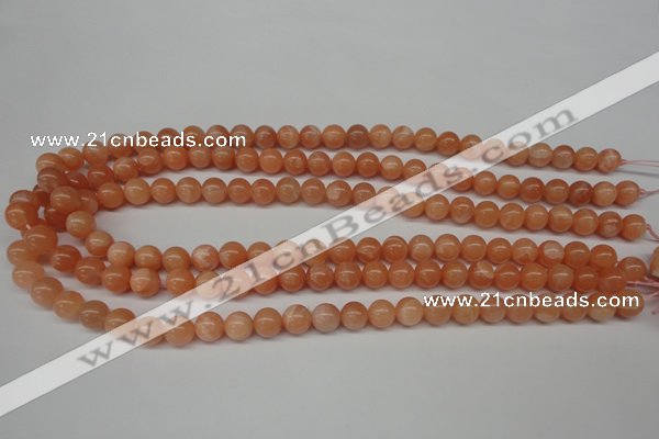 CPE03 15.5 inches 8mm round peach stone beads wholesale