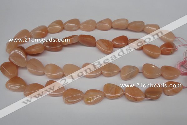 CPE28 15.5 inches 15*20mm teardrop peach stone beads wholesale