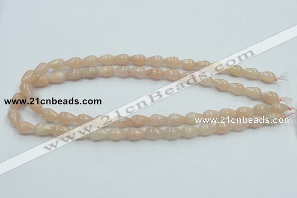 CPI01 15.5 inches 8*12mm teardrop pink aventurine jade beads