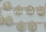 CPI12 15.5 inches 10*12mm top-drilled teardrop pink aventurine jade beads