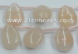 CPI15 15.5 inches 13*18mm top-drilled teardrop pink aventurine jade beads