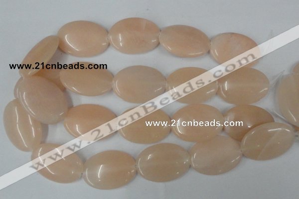 CPI153 15.5 inches 25*35mm oval pink aventurine jade beads