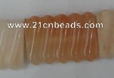 CPI156 15.5 inches 25*35mm carved rectangle pink aventurine jade beads