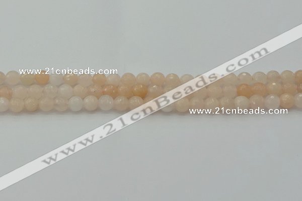 CPI210 15.5 inches 4mm faceted round pink aventurine jade beads