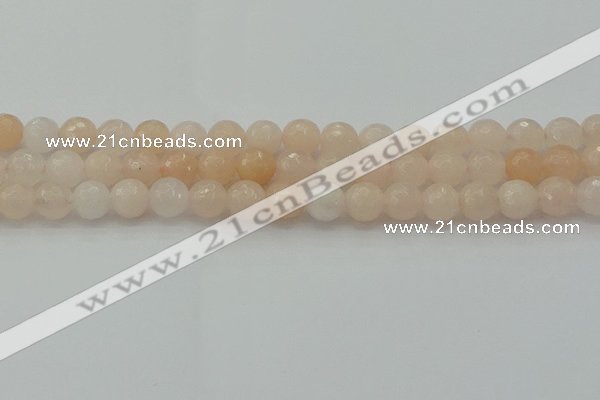 CPI212 15.5 inches 8mm faceted round pink aventurine jade beads