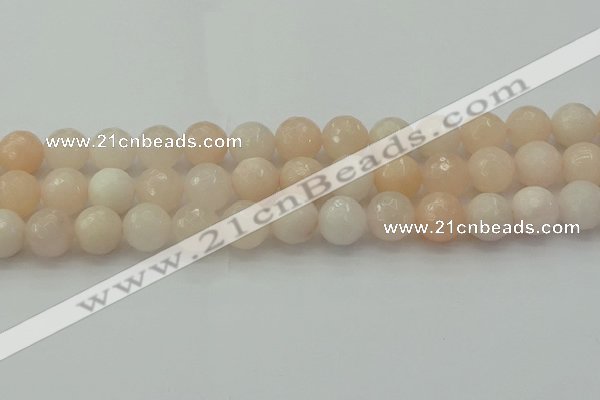 CPI214 15.5 inches 12mm faceted round pink aventurine jade beads