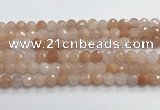 CPI217 15.5 inches 8mm faceted round pink aventurine jade beads wholesale