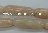 CPI38 15.5 inches 12*40mm rice pink aventurine jade beads