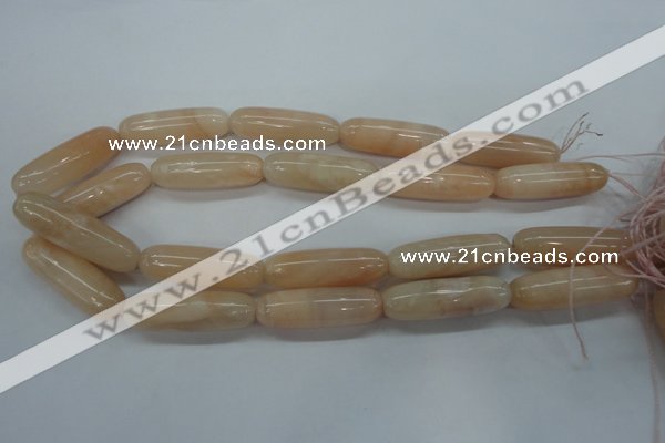 CPI38 15.5 inches 12*40mm rice pink aventurine jade beads