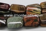 CPJ10 15.5 inches 13*18mm rectangle picasso jasper beads wholesale