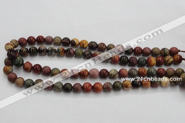 CPJ102 15.5 inches 8mm round picasso jasper gemstone beads wholesale