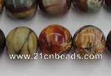 CPJ106 15.5 inches 16mm round picasso jasper gemstone beads wholesale