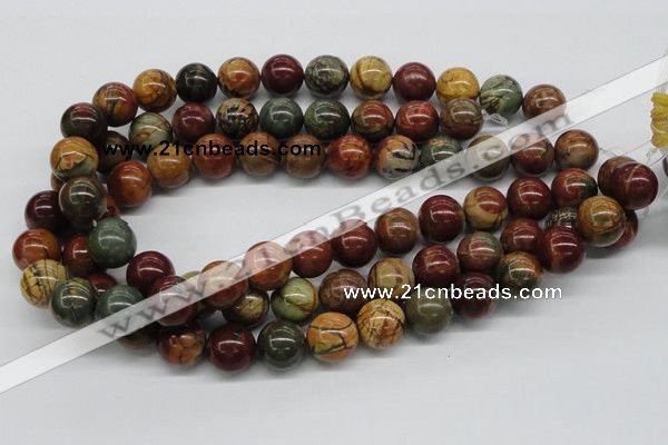 CPJ15 15.5 inches 6mm round picasso jasper beads wholesale