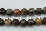 CPJ153 15.5 inches 8mm round picasso jasper gemstone beads