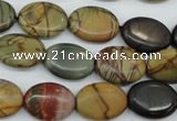 CPJ165 15.5 inches 12*16mm oval picasso jasper gemstone beads