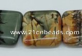 CPJ169 15.5 inches 22*30mm rectangle picasso jasper gemstone beads