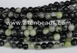 CPJ201 15.5 inches 4mm round green picasso jasper beads