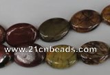 CPJ356 15.5 inches 12*16mm oval picasso jasper gemstone beads