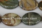 CPJ358 15.5 inches 22*30mm oval picasso jasper gemstone beads