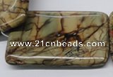 CPJ36 15.5 inches 40*60mm rectangle picasso jasper beads wholesale