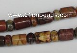 CPJ367 15.5 inches 5*8mm rondelle & 8*10mm tube picasso jasper beads