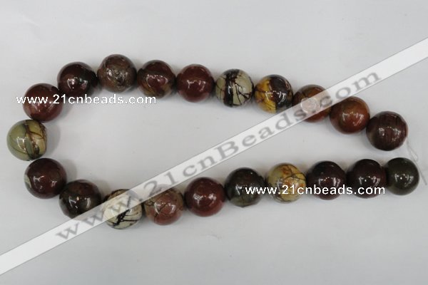 CPJ369 15.5 inches 20mm round picasso jasper gemstone beads