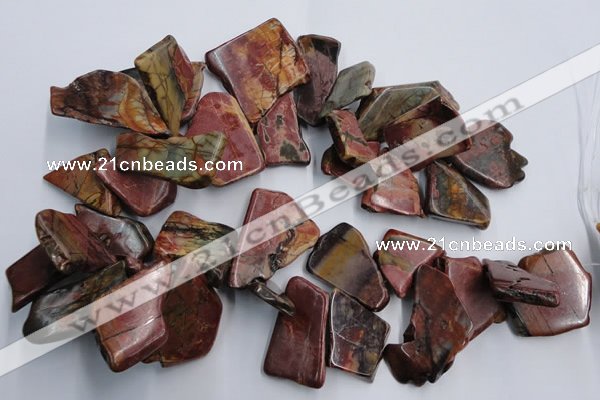 CPJ382 15.5 inches 18*25mm - 32*48mm freeform picasso jasper beads