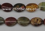 CPJ402 15 inches 12*16mm oval picasso jasper gemstone beads