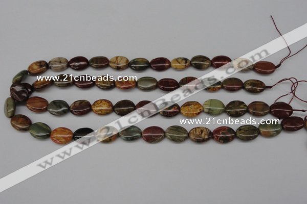 CPJ402 15 inches 12*16mm oval picasso jasper gemstone beads