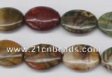 CPJ403 15 inches 13*18mm oval picasso jasper gemstone beads