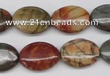 CPJ404 15 inches 15*20mm oval picasso jasper gemstone beads