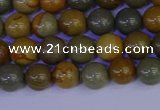CPJ451 15.5 inches 6mm round wildhorse picture jasper beads