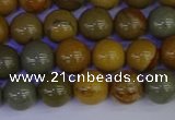 CPJ452 15.5 inches 8mm round wildhorse picture jasper beads