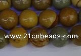 CPJ454 15.5 inches 12mm round wildhorse picture jasper beads