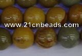 CPJ455 15.5 inches 14mm round wildhorse picture jasper beads