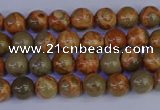 CPJ460 15.5 inches 4mm round African picture jasper beads