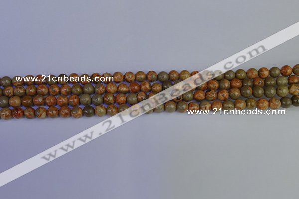 CPJ460 15.5 inches 4mm round African picture jasper beads