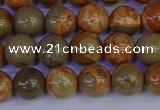 CPJ462 15.5 inches 8mm round African picture jasper beads