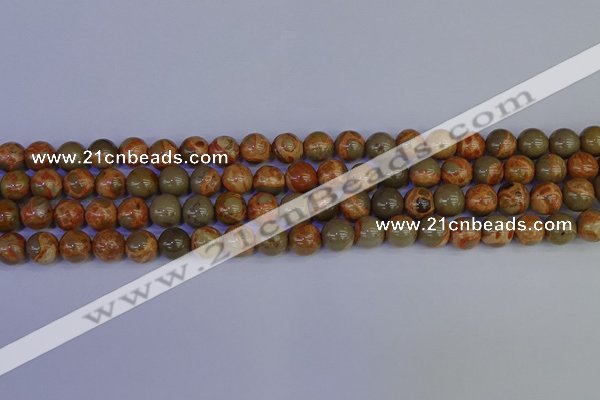 CPJ462 15.5 inches 8mm round African picture jasper beads