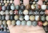 CPJ484 15.5 inches 12mm round polychrome jasper beads wholesale