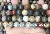 CPJ485 15.5 inches 14mm round polychrome jasper beads wholesale