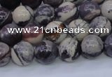 CPJ603 15.5 inches 10mm round purple striped jasper beads wholesale