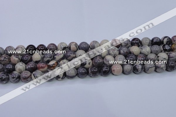 CPJ605 15.5 inches 14mm round purple striped jasper beads wholesale