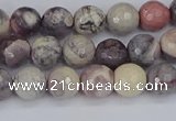 CPJ611 15.5 inches 6mm faceted round purple striped jasper beads