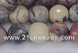 CPJ613 15.5 inches 10mm faceted round purple striped jasper beads