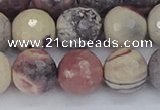 CPJ614 15.5 inches 12mm faceted round purple striped jasper beads