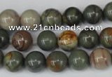 CPJ62 15.5 inches 10mm round picasso jasper gemstone beads