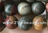 CPJ634 15.5 inches 6mm round picasso jasper beads wholesale