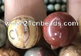 CPJ637 15.5 inches 12mm round picasso jasper beads wholesale