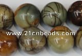 CPJ66 15.5 inches 18mm round picasso jasper gemstone beads